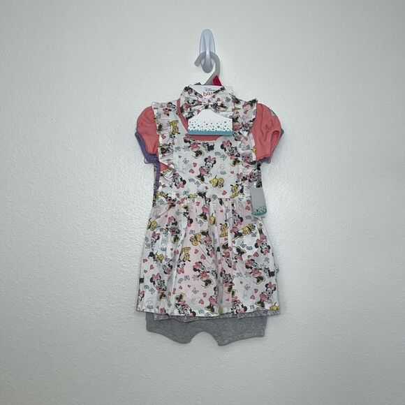 Disney Baby Pinafore Dresses x2 Rompers x1 Winnie the Pooh, Pluto, 101 Dalmatian - Picture 2 of 16